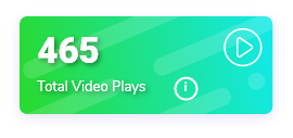 total video plays on green gradient background